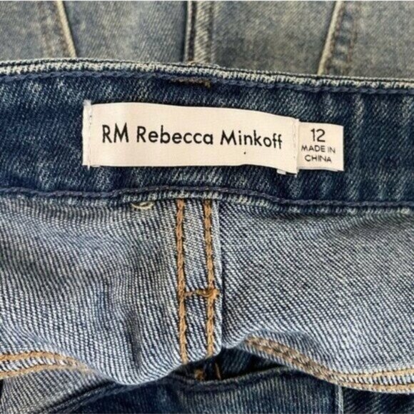 Rebecca Minkoff High Rise Wide Leg Jeans Contemporary Boho Western Designer - Picture 2 of 8